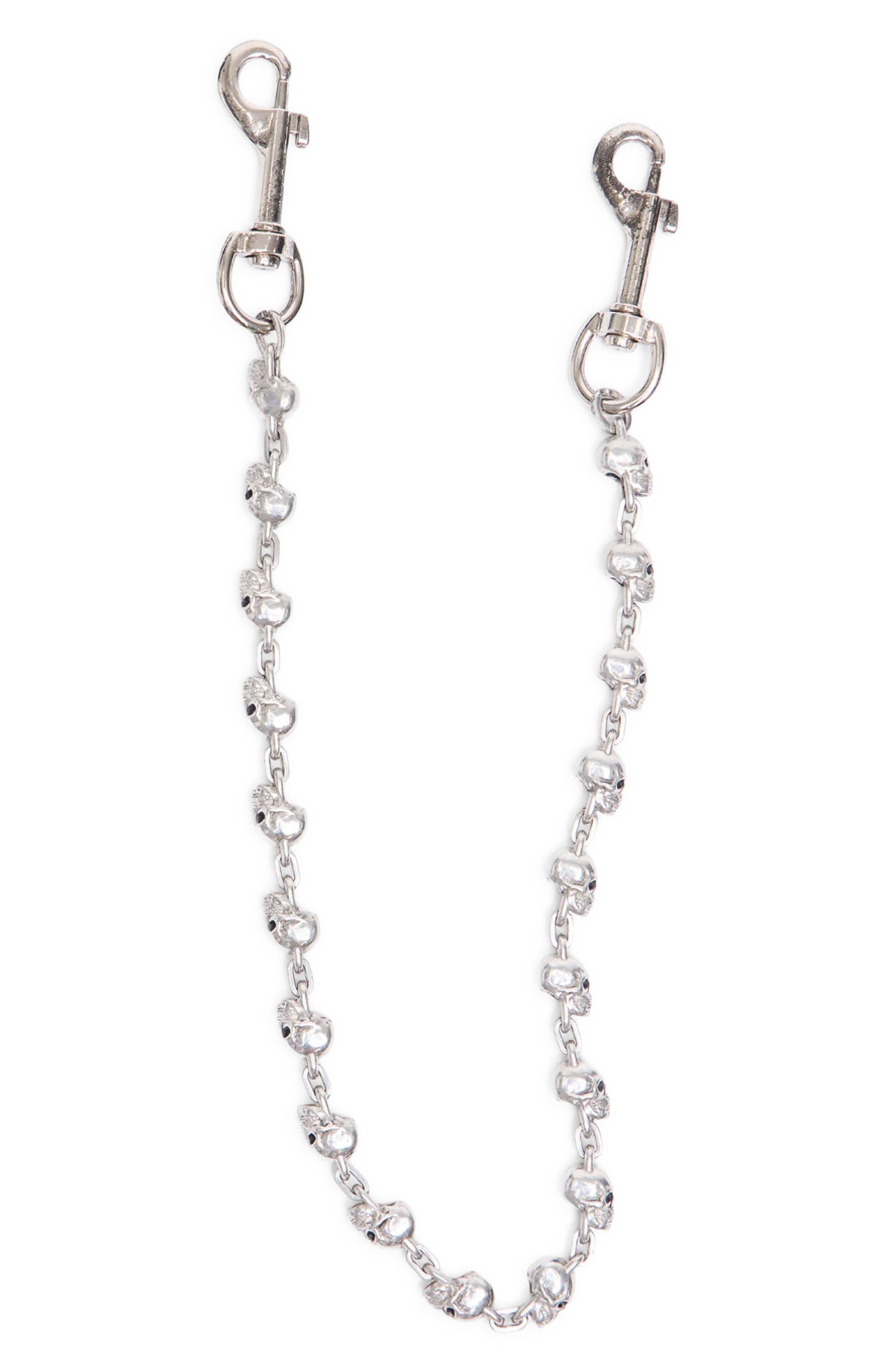 mnml Skull Link Wallet Chain, Main, color, 