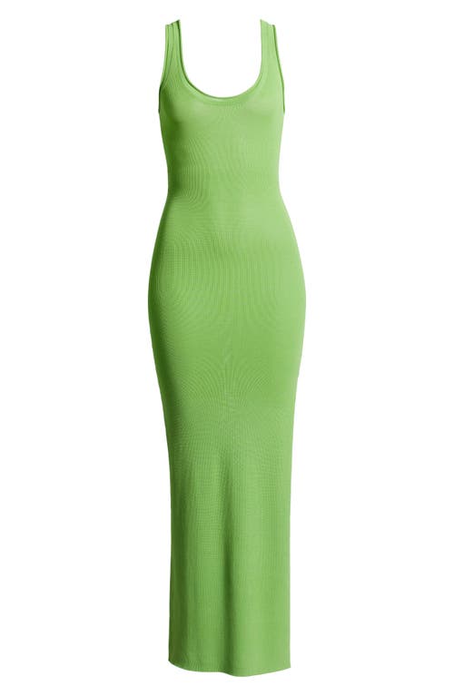 Shop Good American Stretch Rib Maxi Dress In Lime005