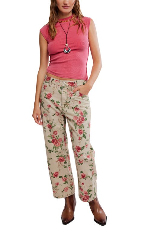 Free People Ever Had Cap Sleeve Cotton T-shirt In Pink