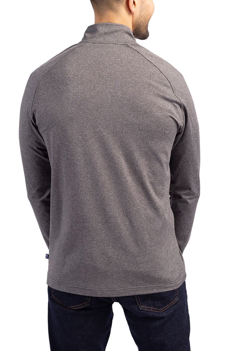 Cutter & Buck Adapt Heather Quarter Zip Pullover, Alternate, color, Black Heather