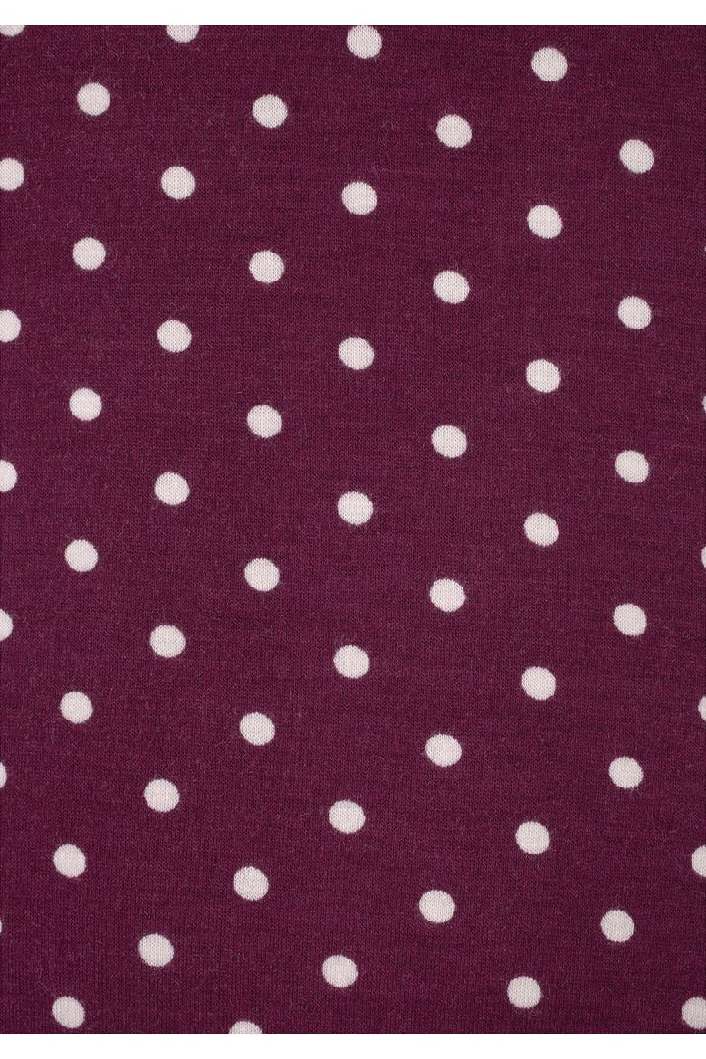 Polka Dot Print Dress, Alternate, color, Bordeaux Multi