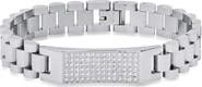 STEELTIME Men's Simulated Diamond Link Bracelet