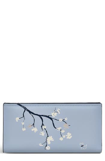 Radley In Bloom Large Leather Bifold Wallet In Blue