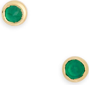Monica Vinader Mini Green Onyx Stud Earrings | Nordstromrack