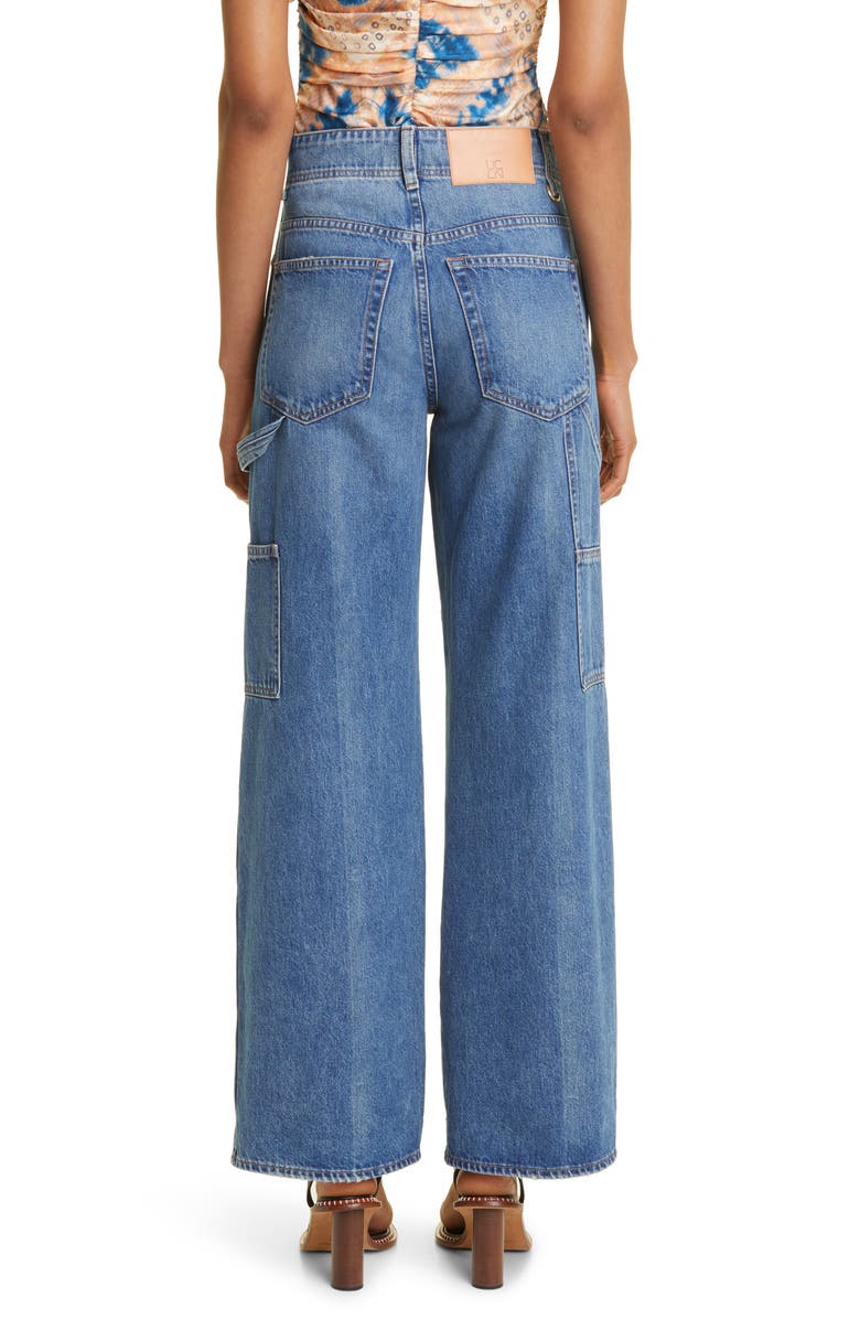 Ulla Johnson The Olympia Wide Leg Carpenter Jeans, Alternate, color,