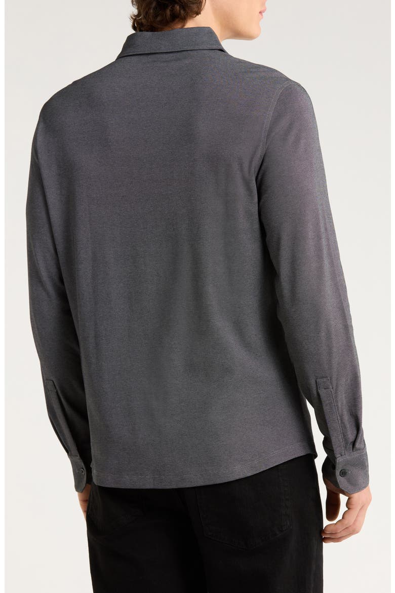 Northpark Knit Button-Up Shirt, Alternate, color, BLACK