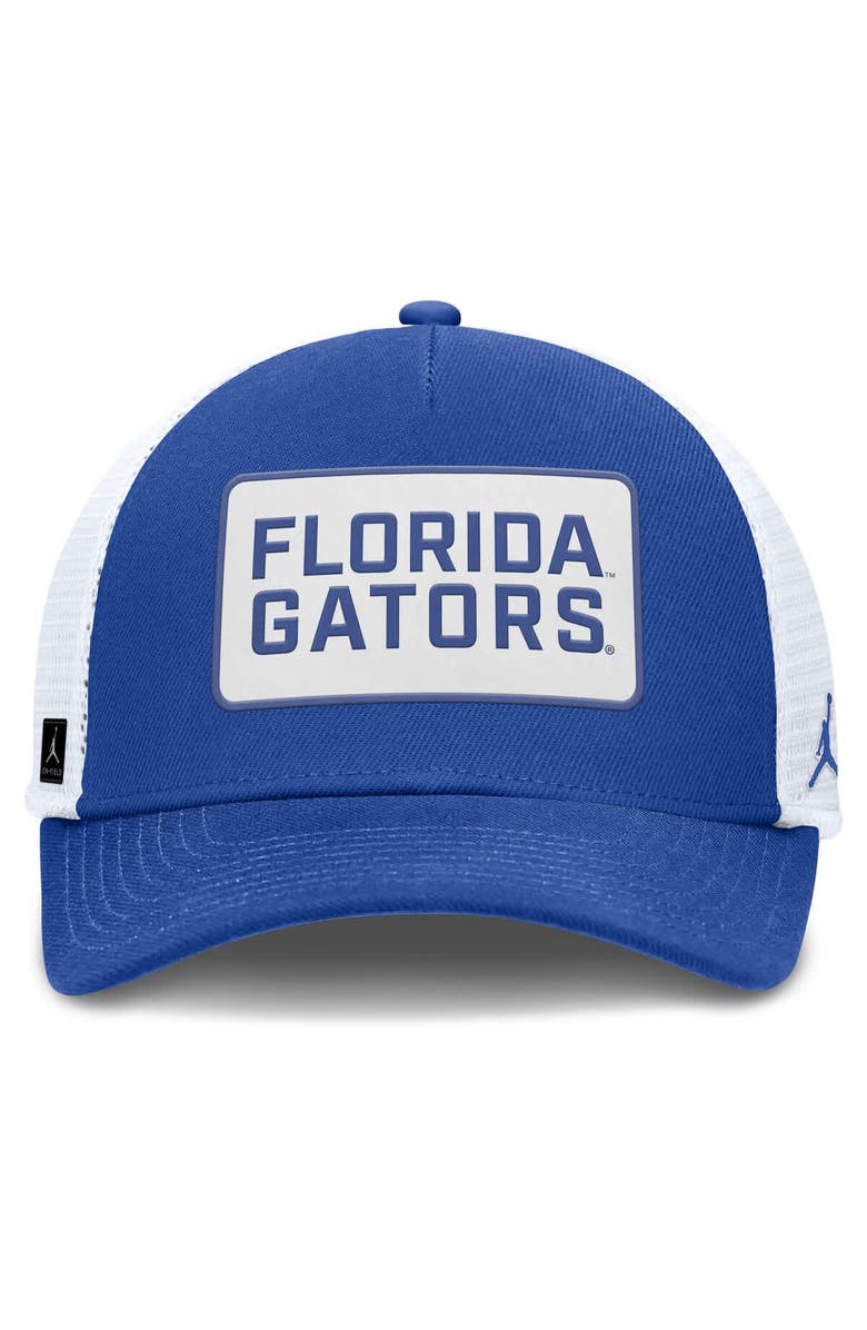 Jordan Brand Men's Jordan Brand Royal/White Florida Gators 2025 On-Field Rise Patch Trucker Adjustable Hat, Alternate, color, Royal