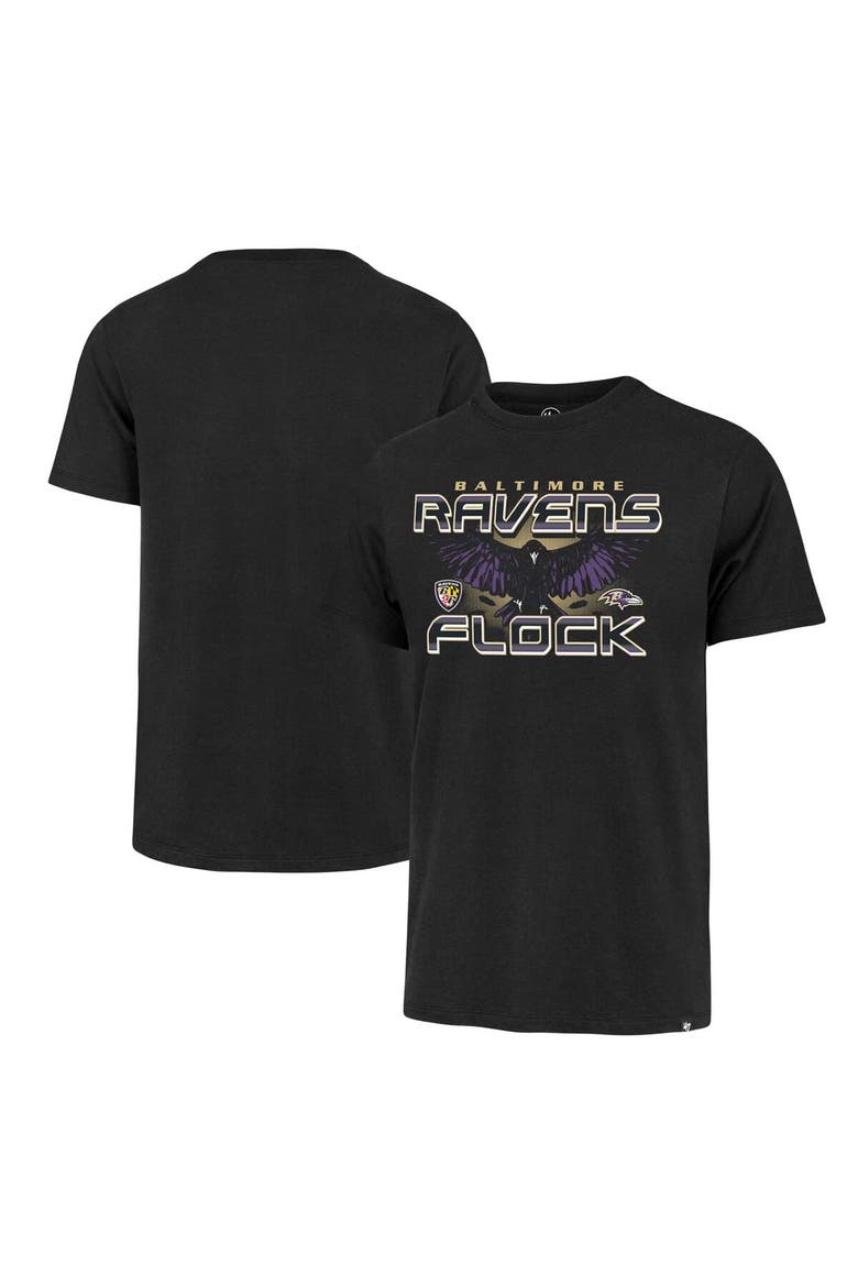 Men's '47 Black Baltimore Ravens Regional Franklin T-Shirt, Main, color, Black