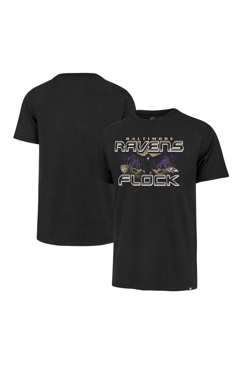 '47 Men's '47 Black Baltimore Ravens Regional Franklin T-Shirt, Main, color, 