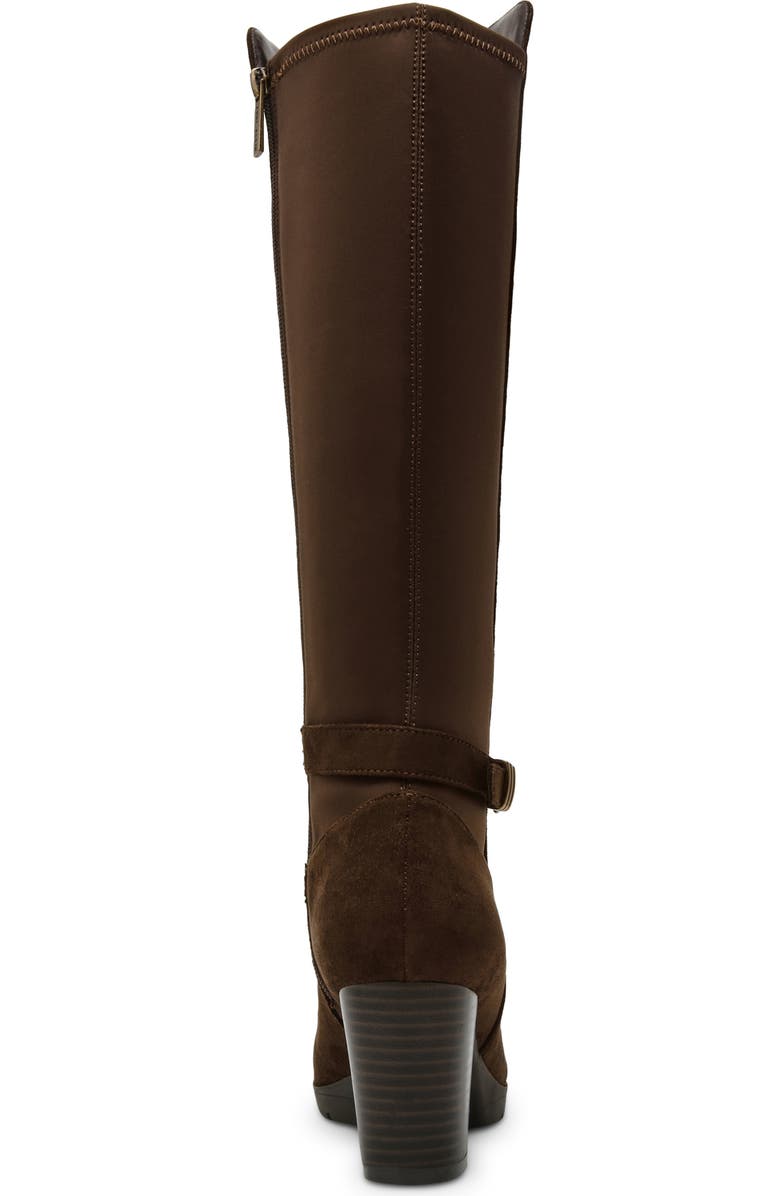 Anne Klein Rissa Knee High Boot, Alternate, color, Brown Microsuede