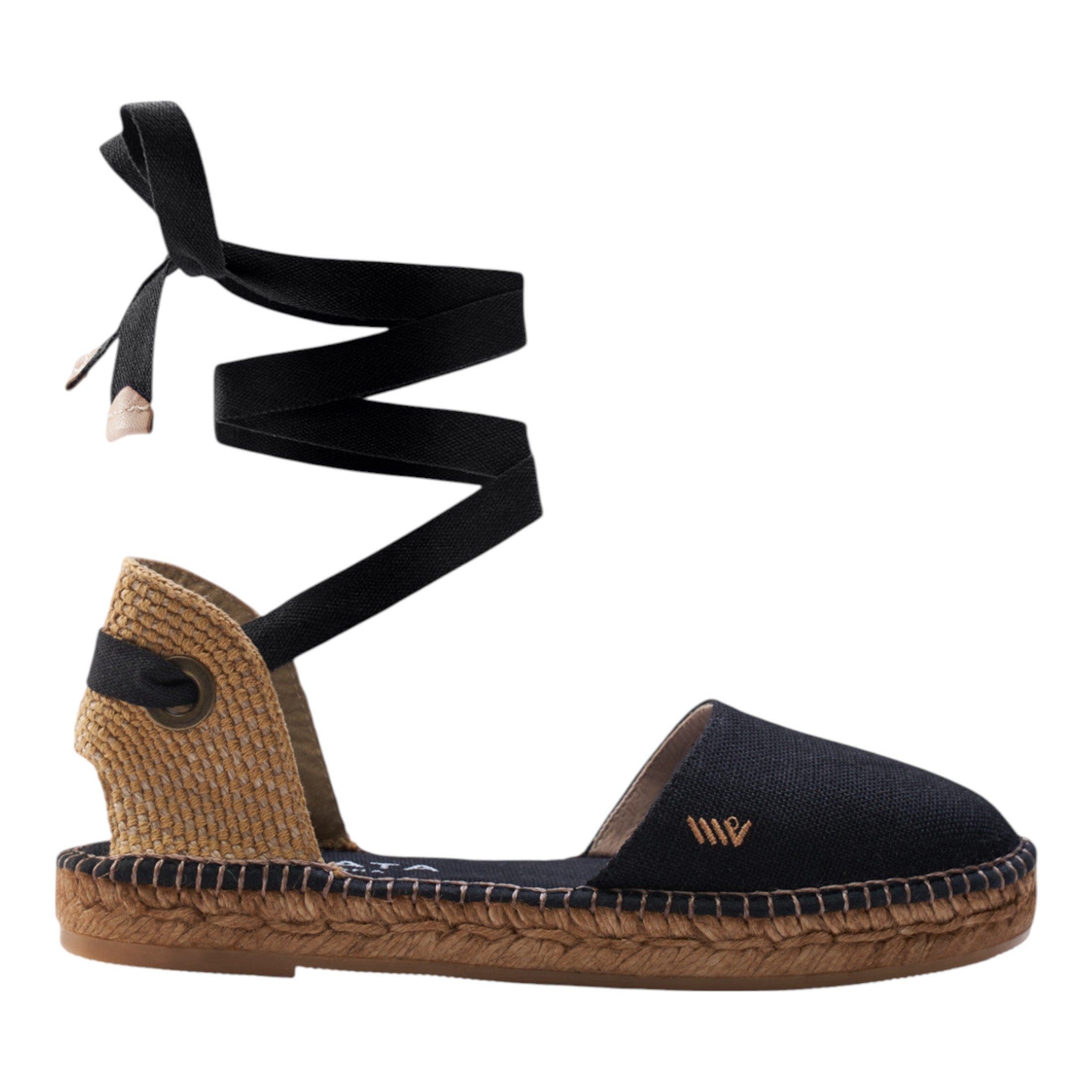 VISCATA Candell Canvas Espadrille Flats, Main, color, Black