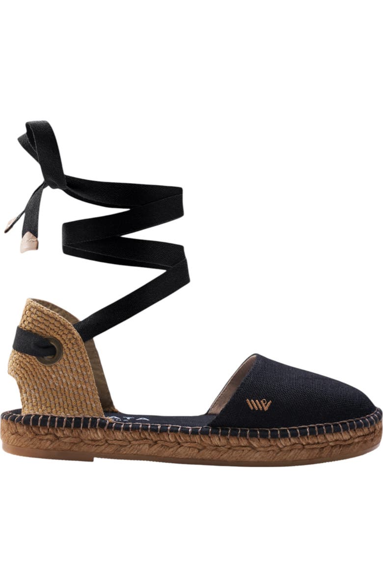 VISCATA Candell Canvas Espadrille Flats, Main, color, Black