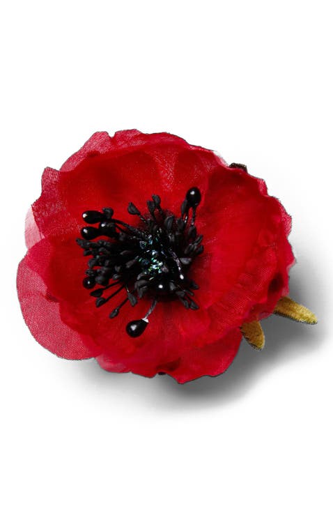 The Red Poppy Floral Brooch