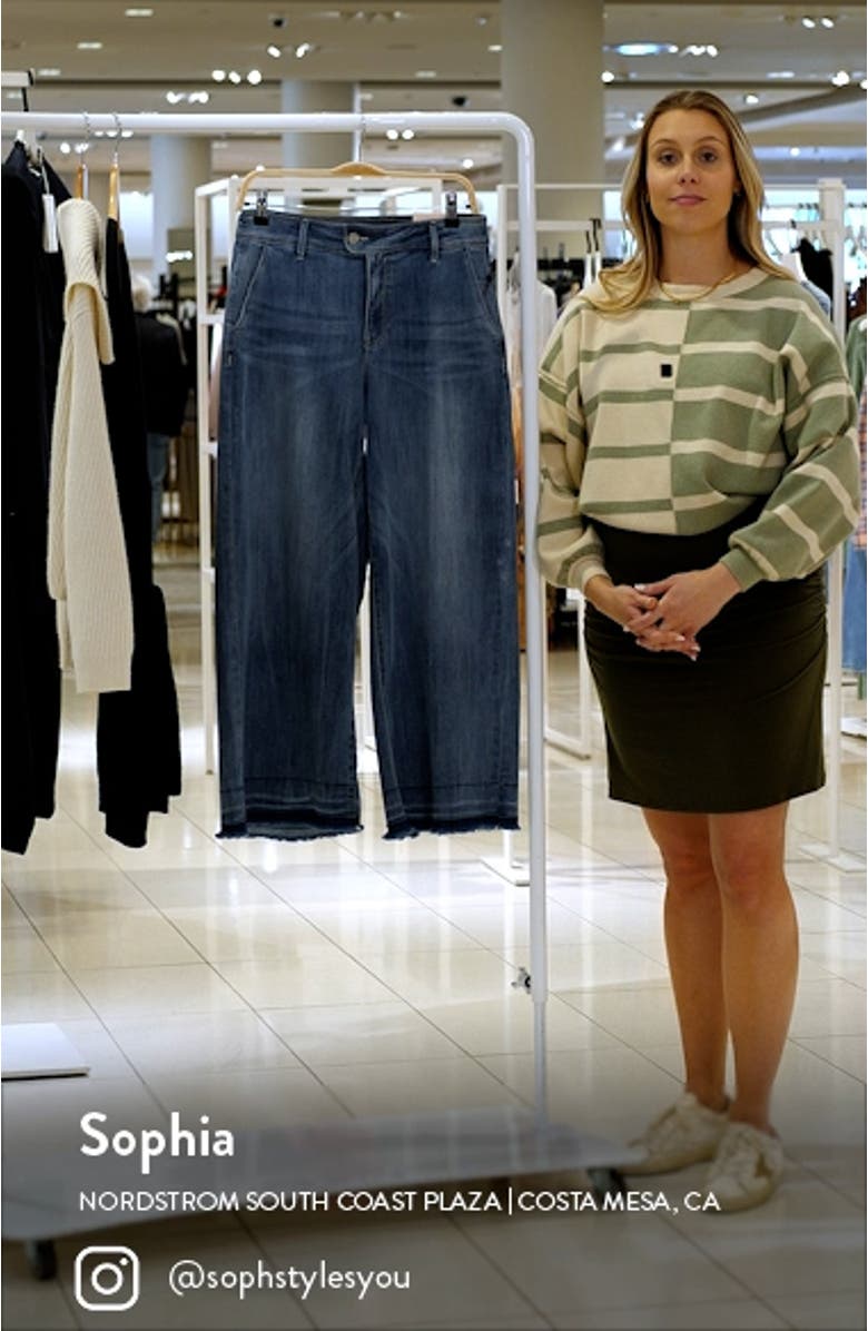 Mona High Waist Crop Wide Leg Jeans, sales video thumbnail