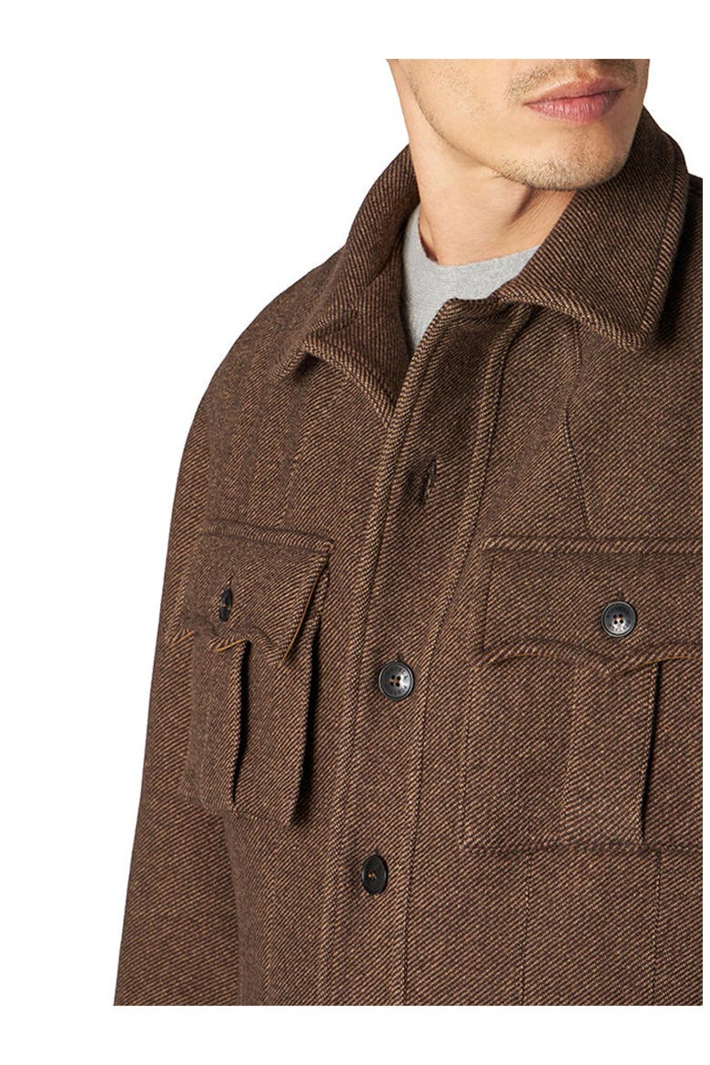 Carlo Sahariana Wool Jacket, Alternate, color, BROWN