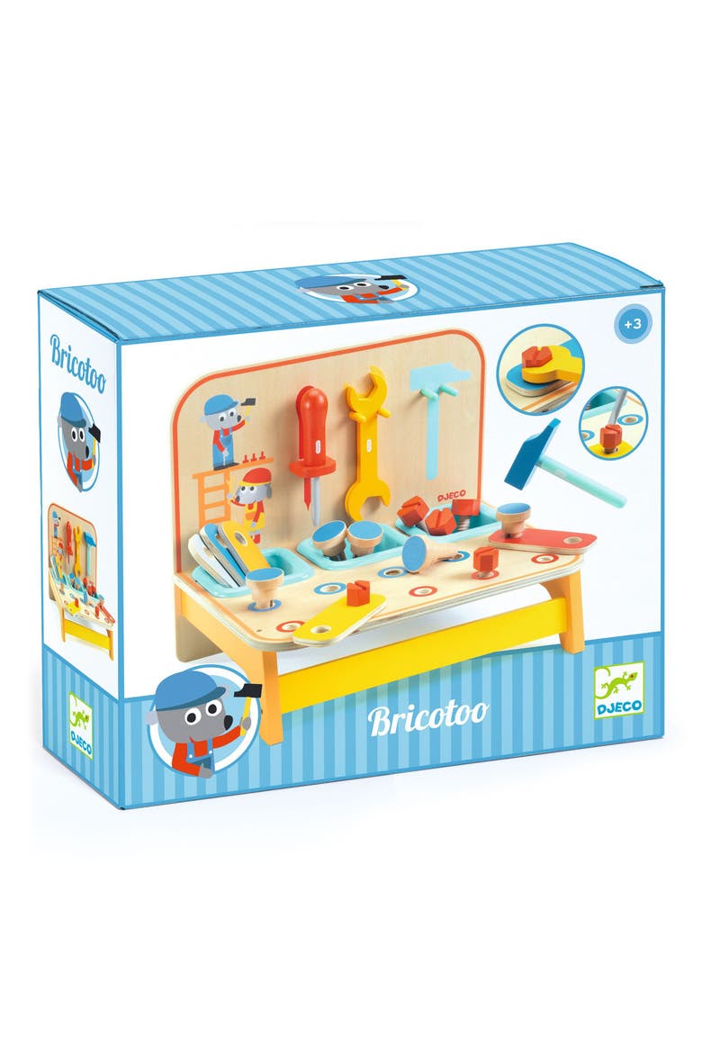 Role Play Bricotoo Wooden Workbench, Alternate, color, MULTI