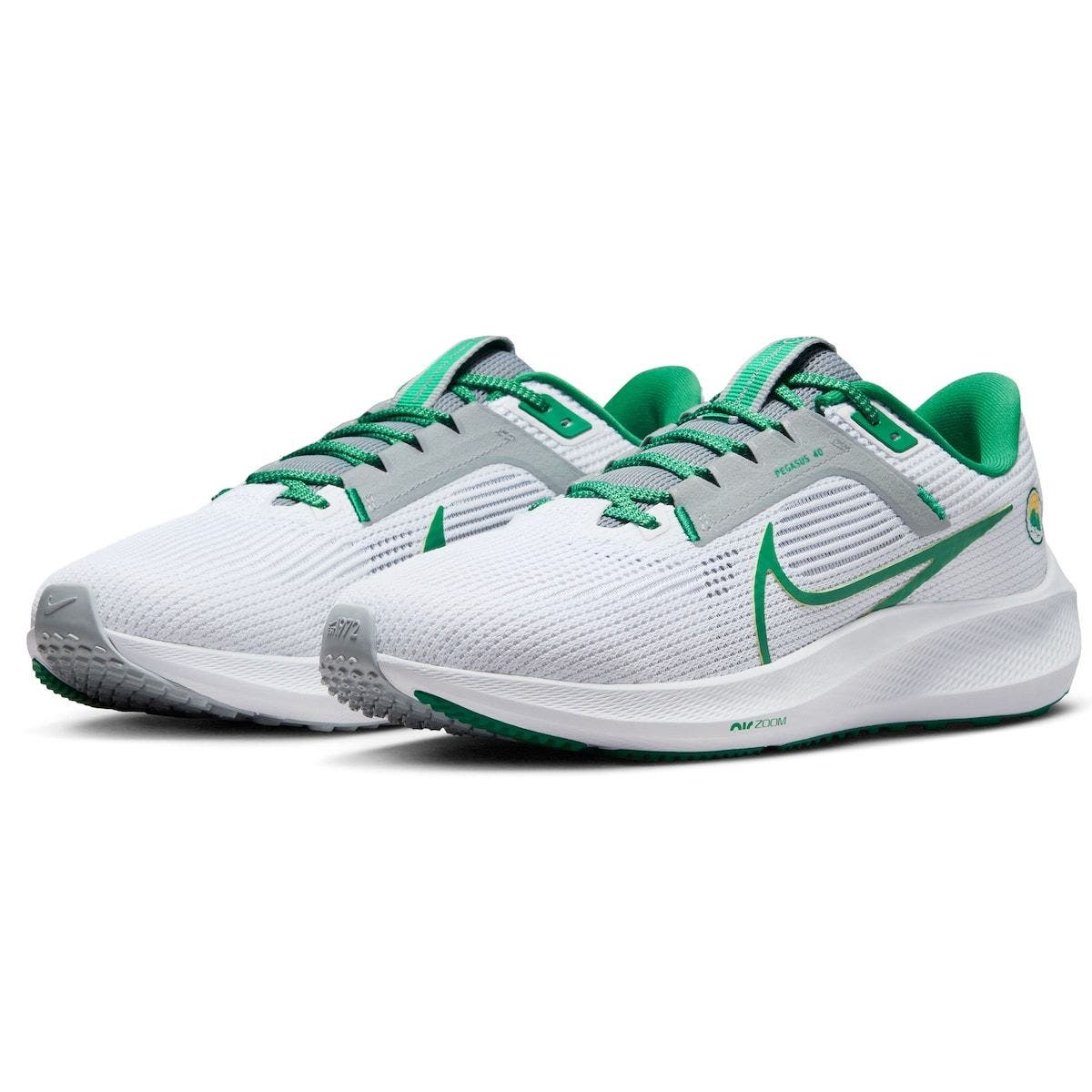 Nike Unisex Nike  White Norfolk State Spartans Zoom Pegasus 40 Running Shoe, Alternate, color, 