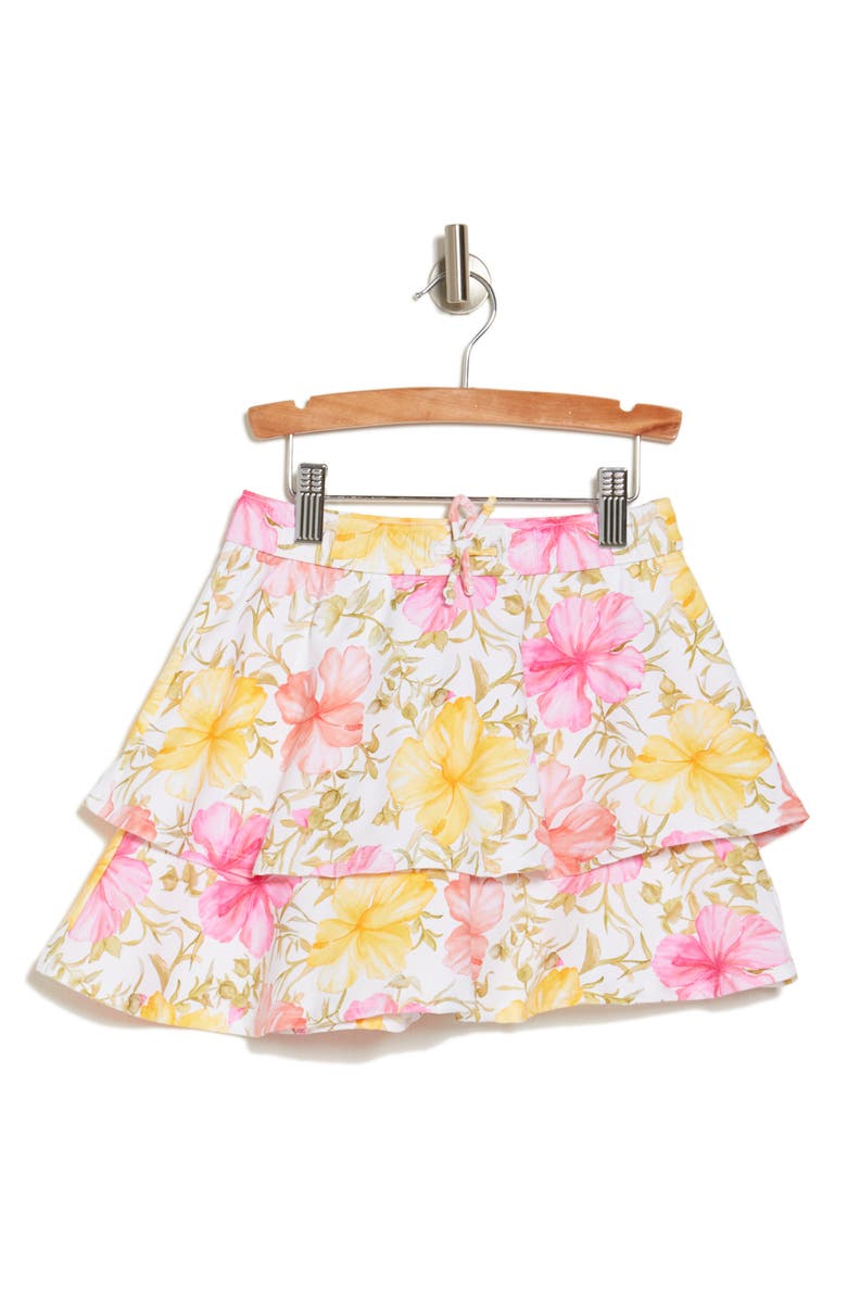 Hurley x LoveShackFancy Kids' Floral Ruffle Skirt, Main, color, 