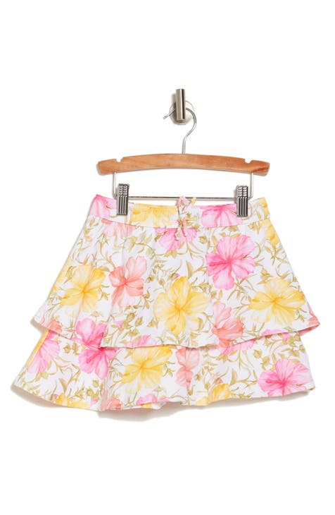 Kids' Floral Ruffle Skirt (Big Kid)