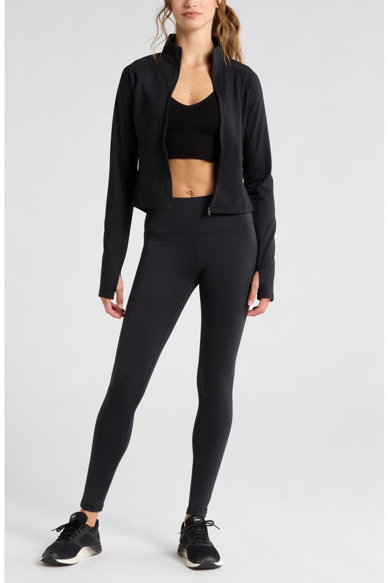 Active Fleece Lined Jacket, Alternate, color, BLACK