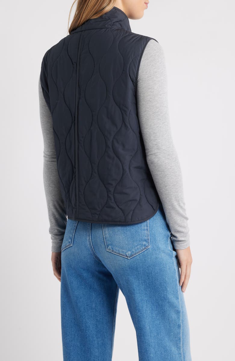 Bernardo Beekman Quilted Puffer Vest, Alternate, color, Cherry Laquer