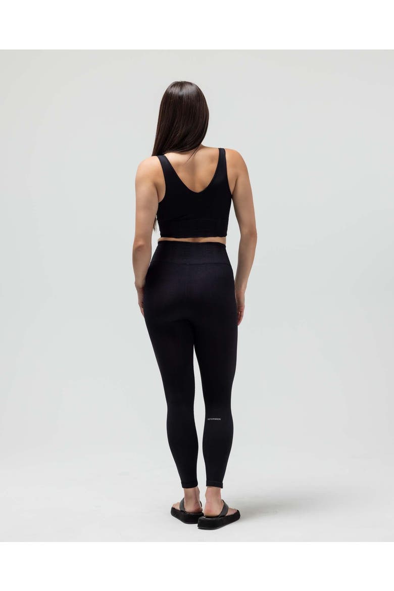 The V-Neck Sports Bra, Alternate, color, BLACK