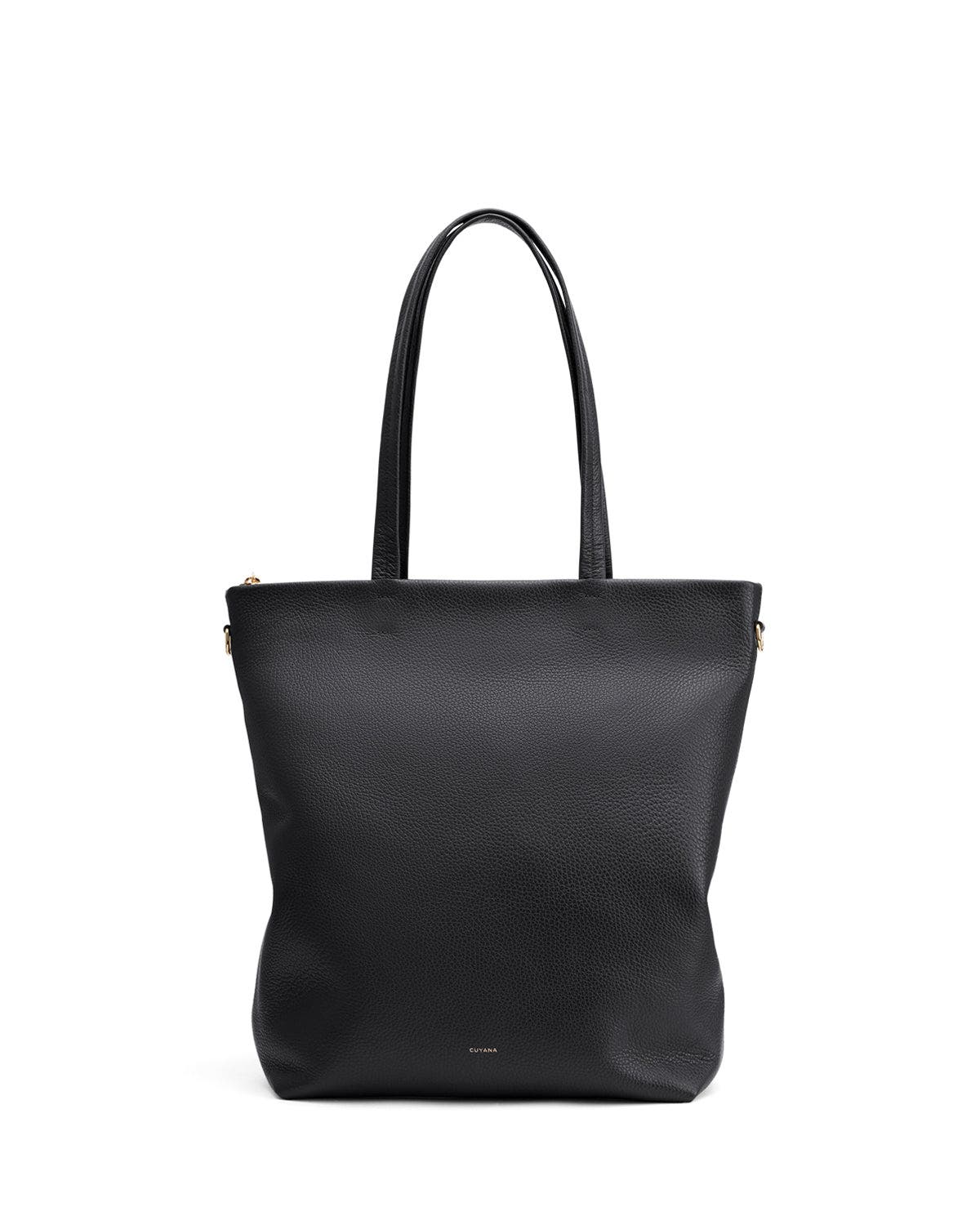 Cuyana Tall Easy Zipper Tote, Main, color, Black