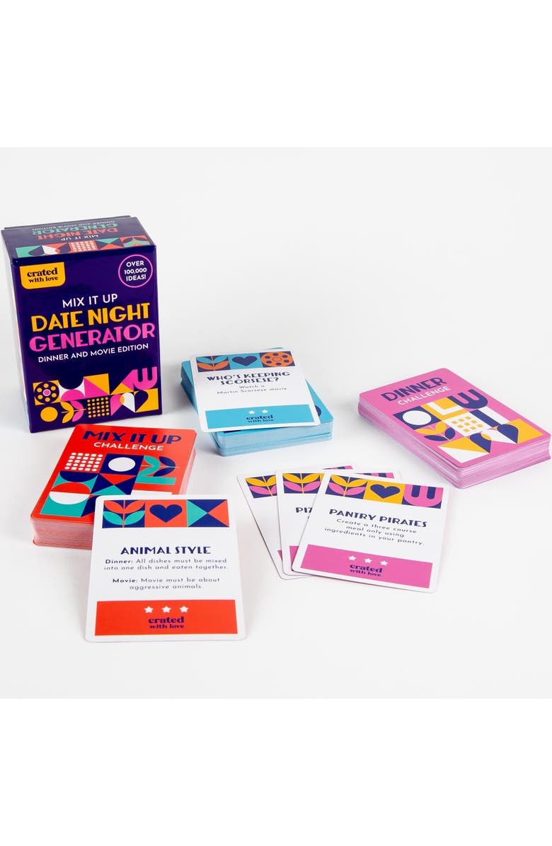 Crated with Love Mix It Up Date Night Generator, Date Night Cards, Alternate, color, Multicolored