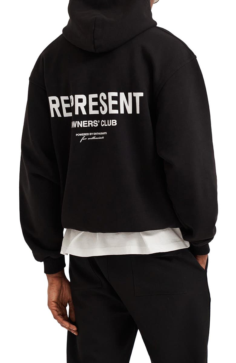 Represent Owners' Club Cotton Graphic Hoodie, Alternate, color, 