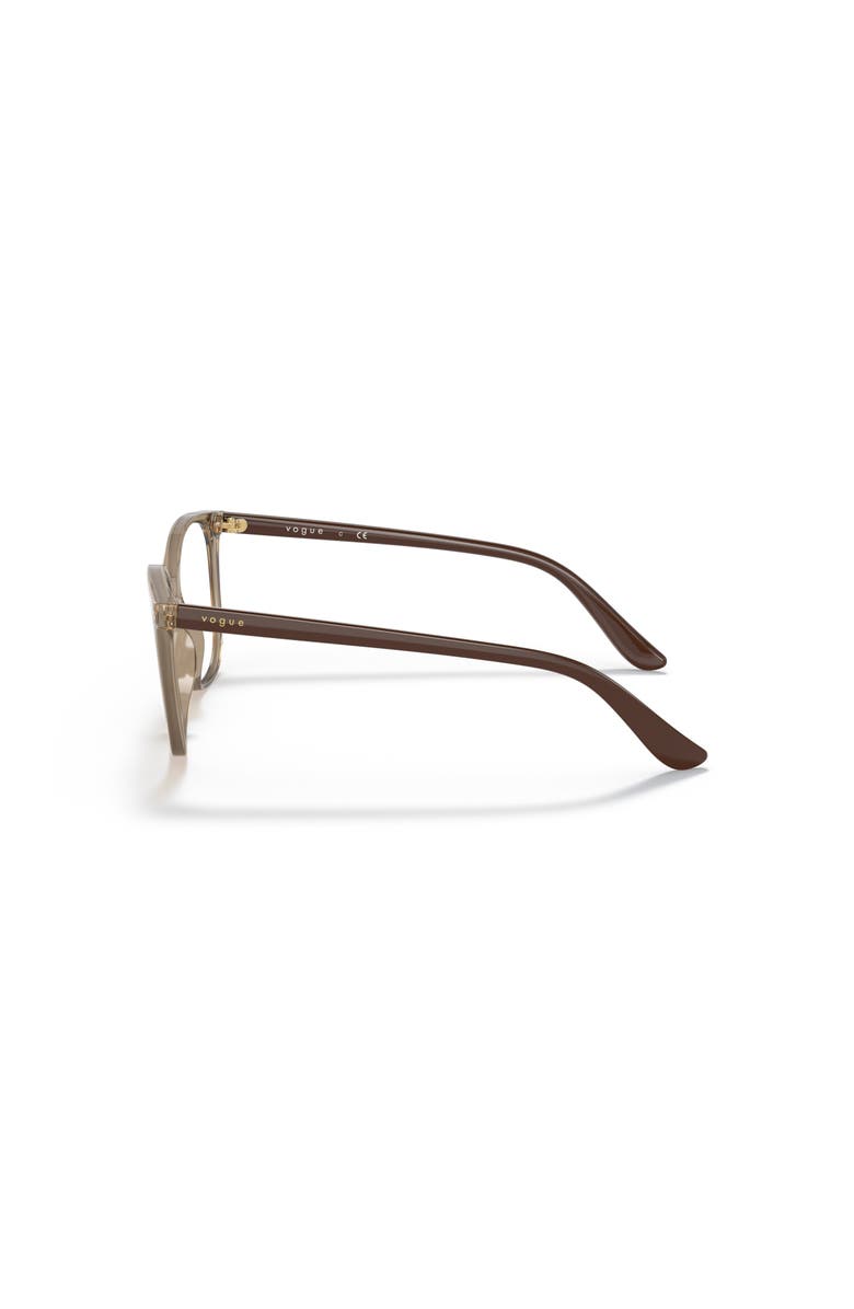 Vogue Eyewear 52mm Rectangle optical glasses, Alternate, color, Brown