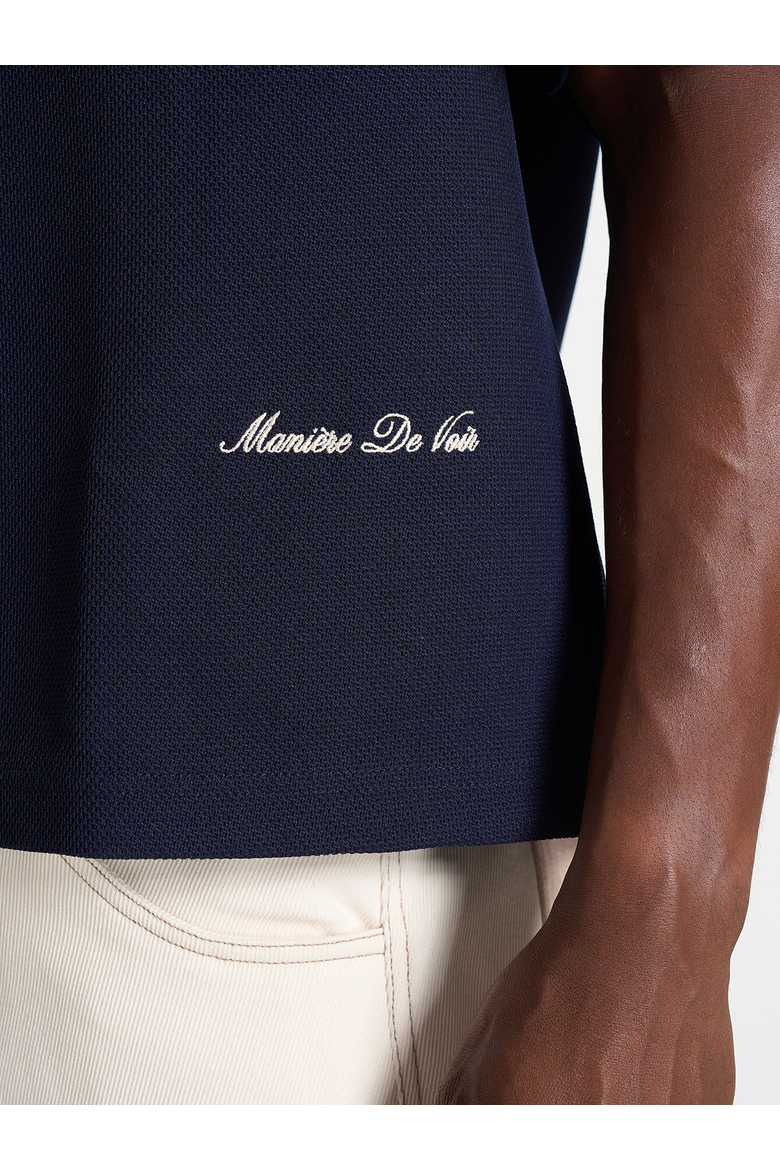 Joss Boxy Signature Polo Shirt, Alternate, color, Navy