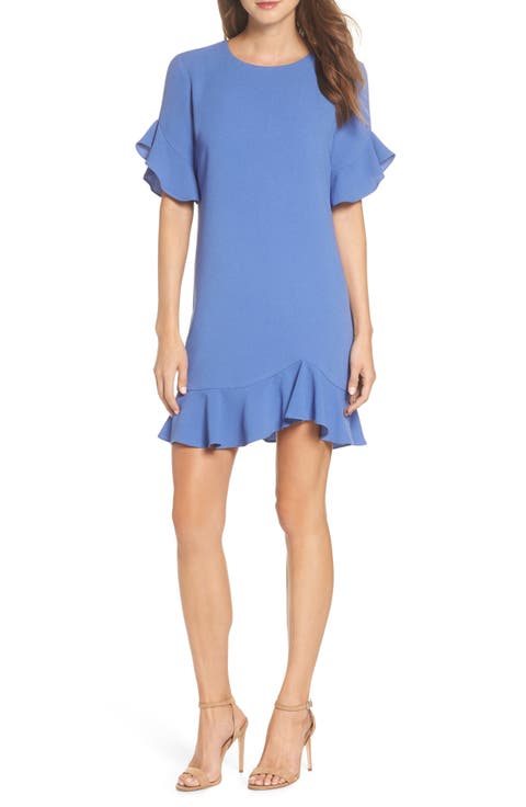 Ruffle Detail Shift Dress