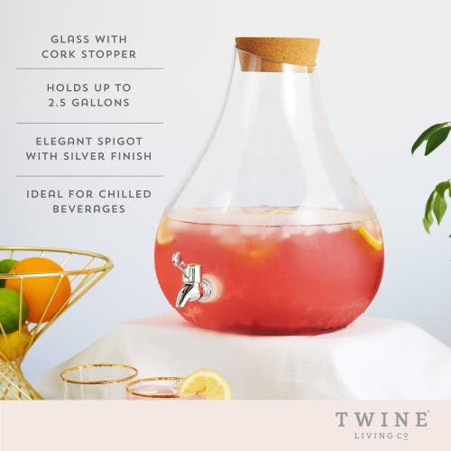 Twine Pearl Beverage Dispenser In Clear