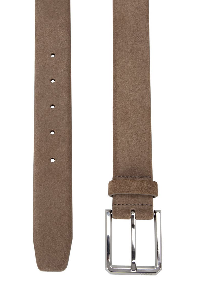 BOSS Caleb Suede Belt, Alternate, color, Medium Beige