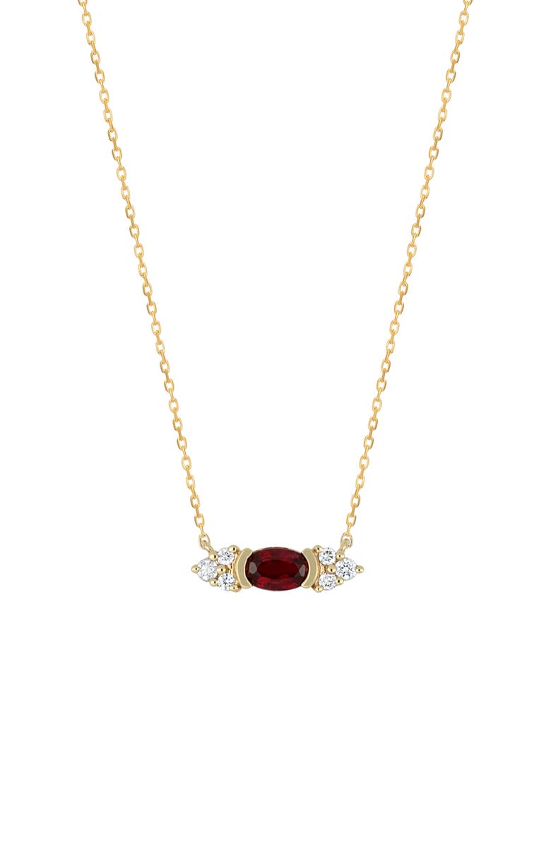 Bony Levy El Mar Ruby & Diamond Pendant Necklace, Main, color, 18K Yellow Gold