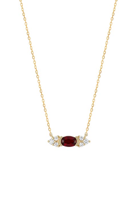 El Mar Ruby & Diamond Pendant Necklace