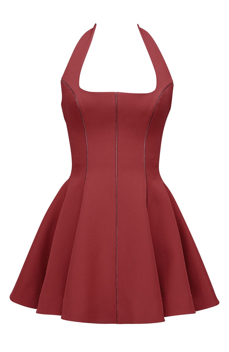 HOUSE OF CB Loulette Halter Minidress, Alternate, color, Red Dahlia