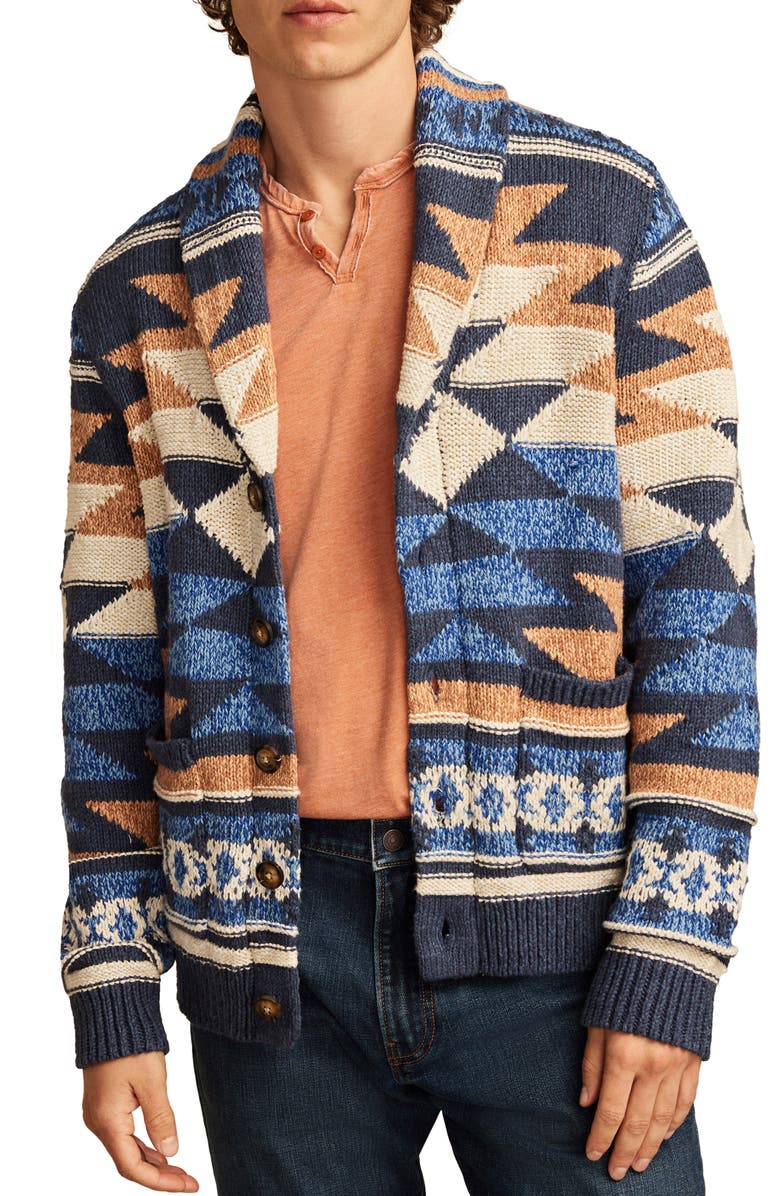 Lucky Brand Southwestern Cardigan, Main, color, 