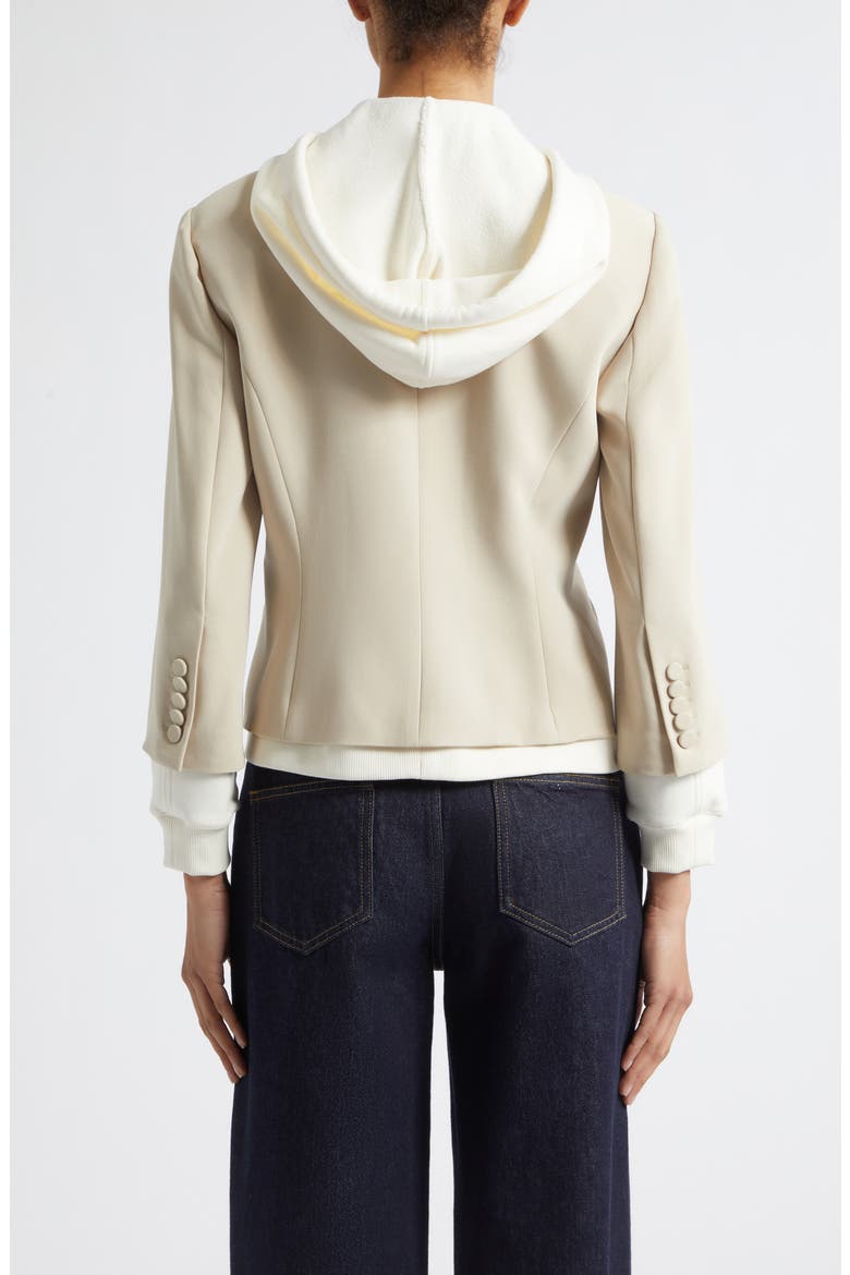Le Petite Khloe Zip-Up Hoodie Blazer, Alternate, color, KHAKI/ IVORY