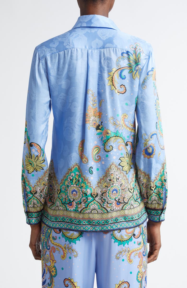 Etro Paisley Jacquard Button-Up Shirt, Alternate, color, 