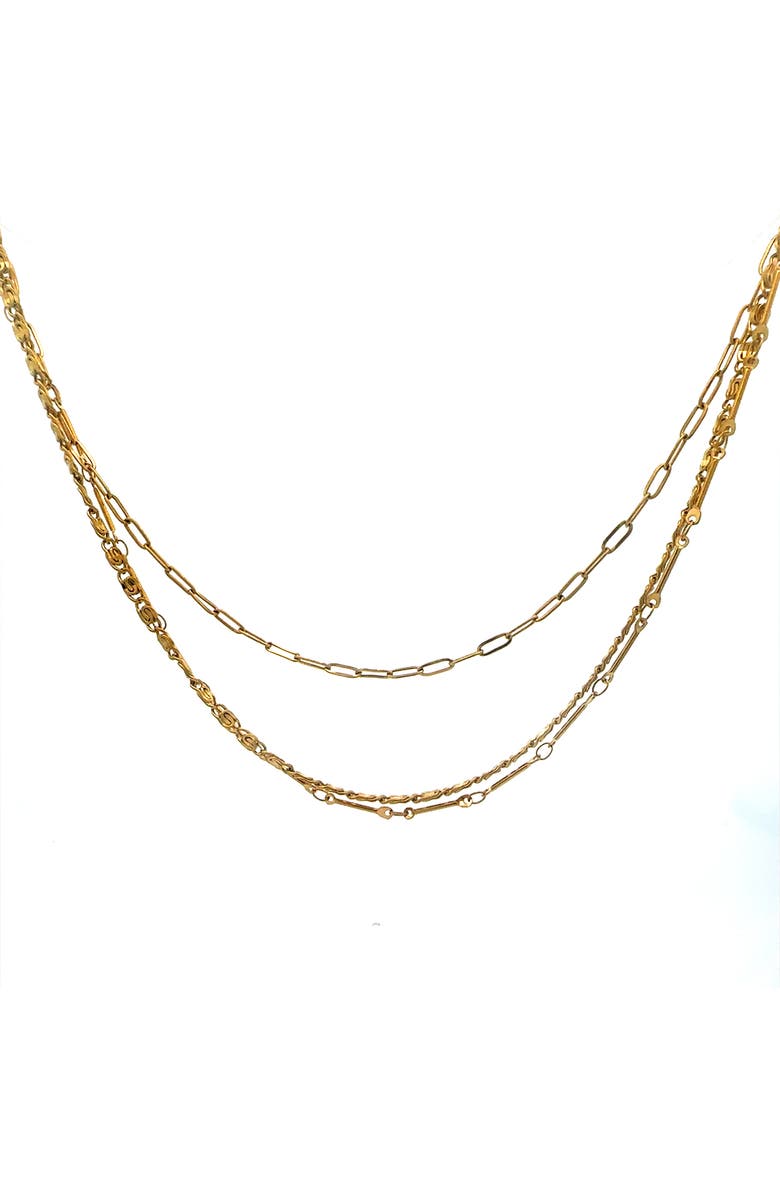 Gemini Jewelry Layered Necklace Set, Main, color, Yellow Gold