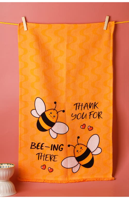 Tiramisu 3-piece Kitchen Towel Set In Orange