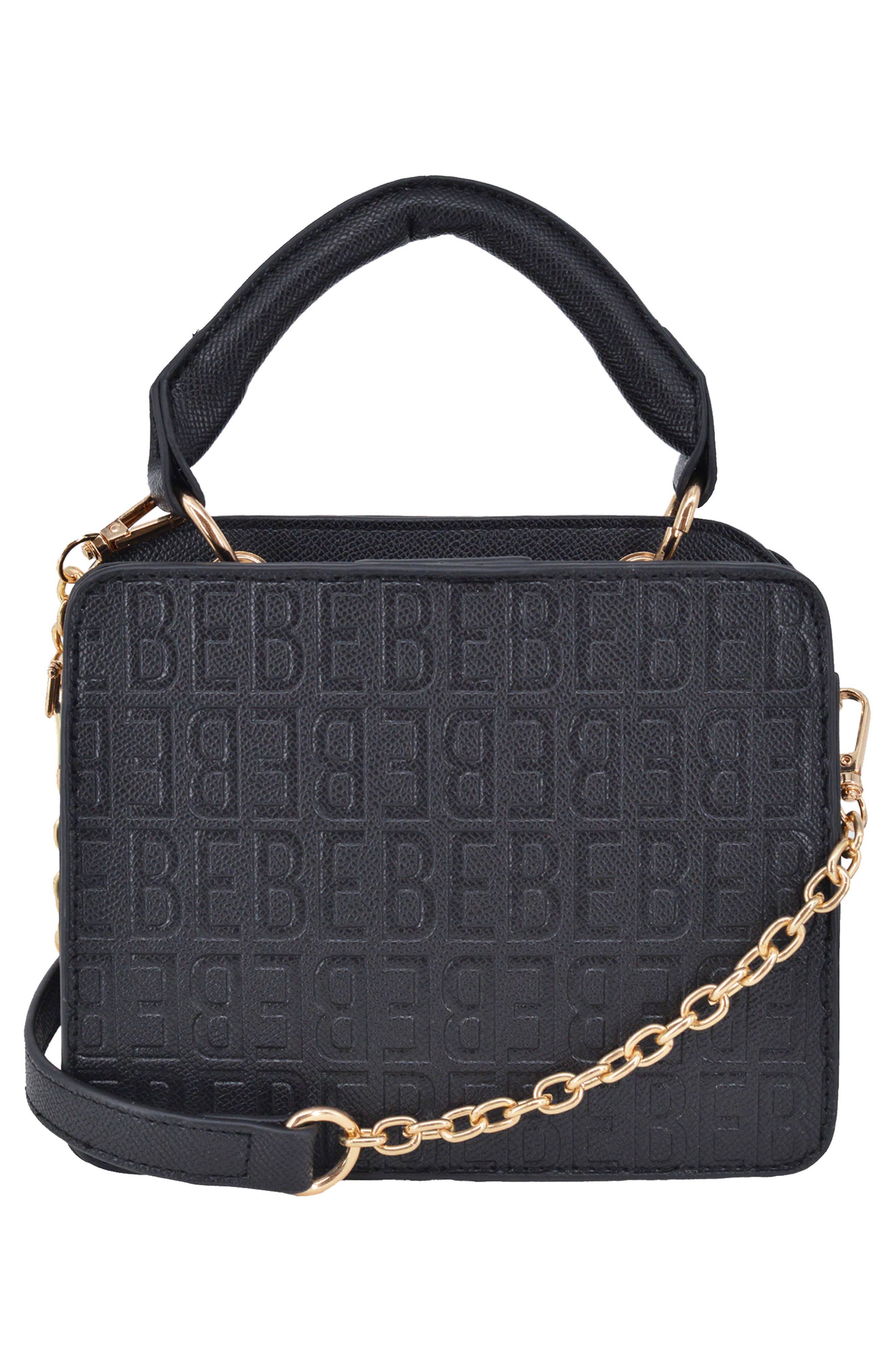 bebe Thea Mini Satchel with Pouch, Alternate, color, Black