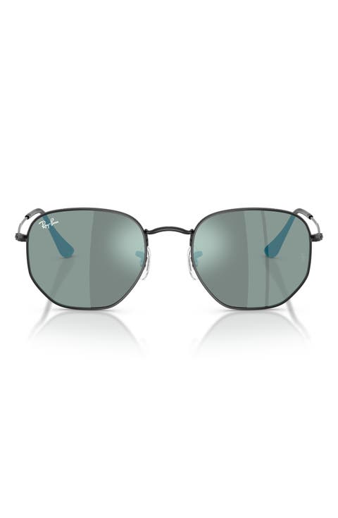 54mm Hexagonal Flat Lens Sunglasses