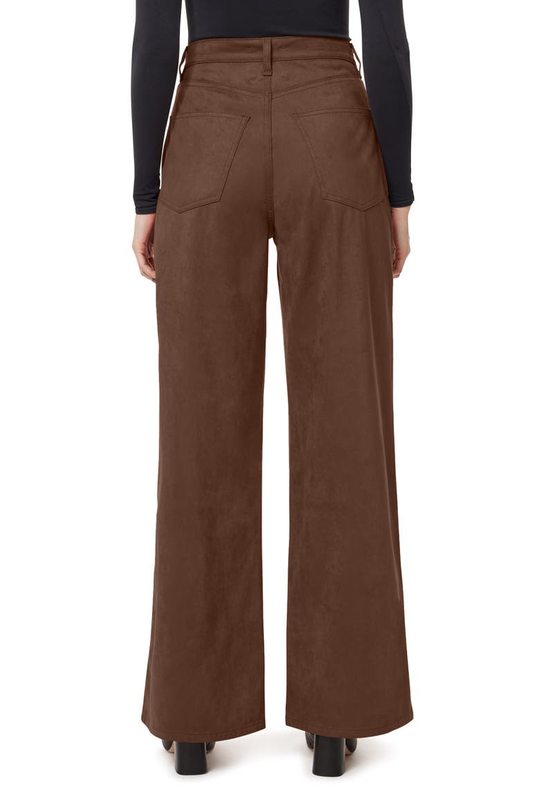 Wide Leg Suede Pants, Alternate, color, DOWNTOWN BROWN