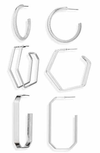 Tasha Set of 3 Assorted Hoop Earrings