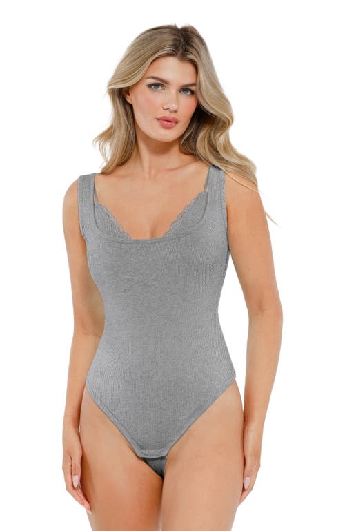 Popilush Shapewear Modal Tummy Control Inner Lace Cami Bodysuit