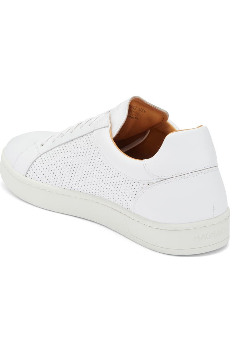 Magnanni Elonso Perforated Sneaker, Alternate, color, White