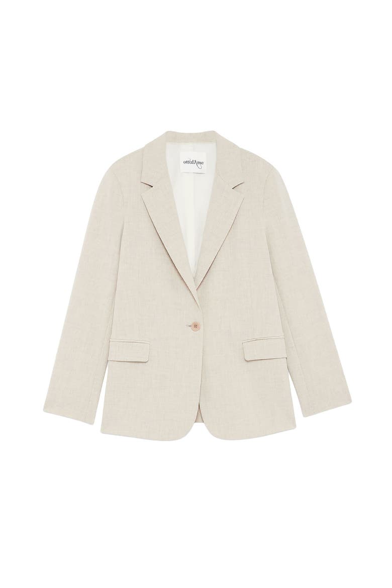 One-Button Jacket, Alternate, color, Beige