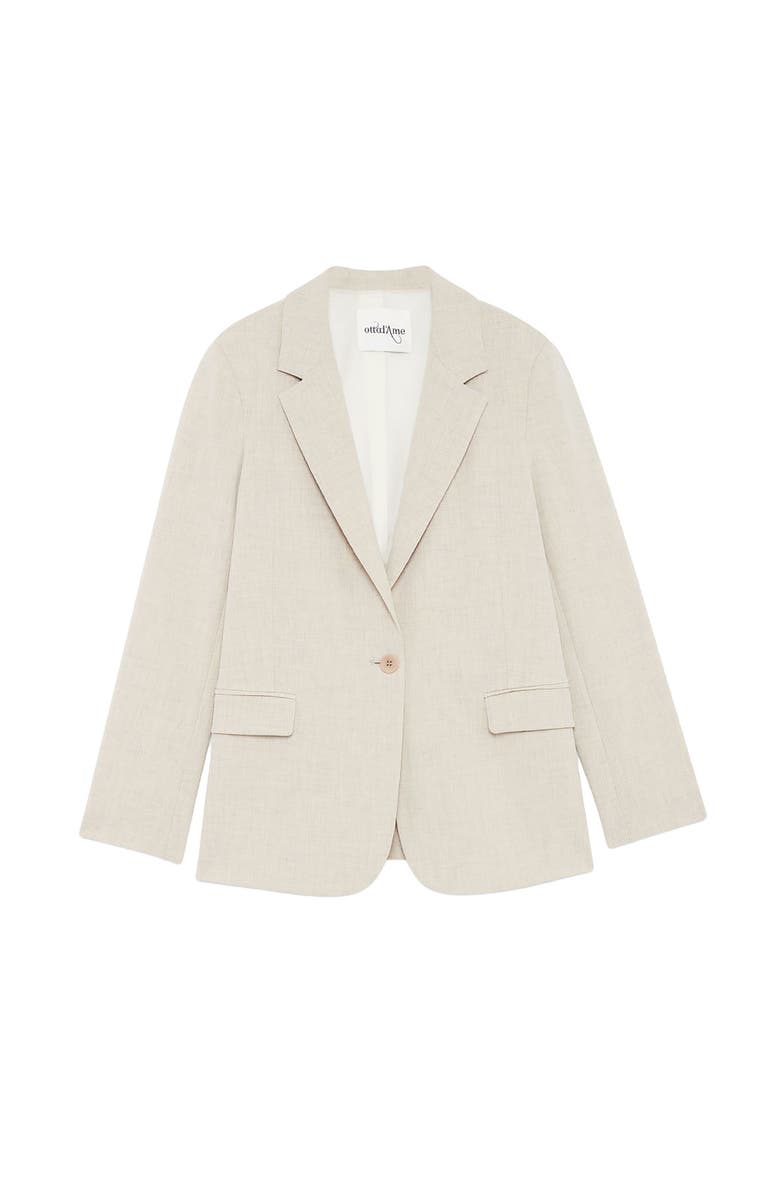 ottod'Ame One-Button Jacket, Alternate, color, Beige